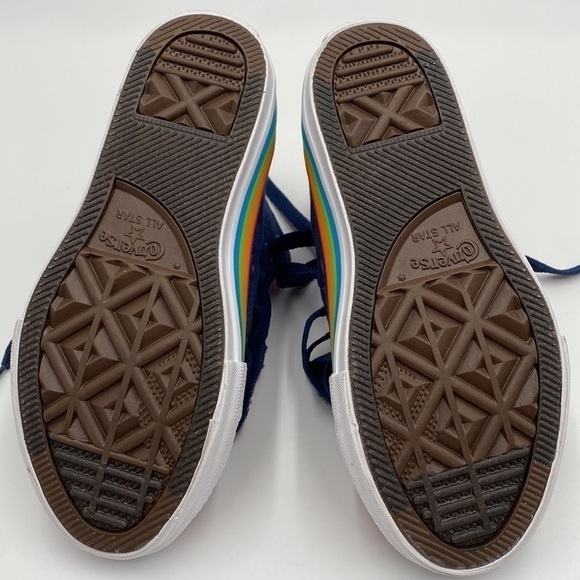 RARE FIND Converse All Star Pride Stripes Platform High Tops size 11 - Picture 5 of 7